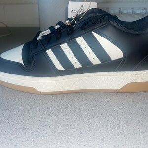 Adidas Black and White Low-Top Sneakers